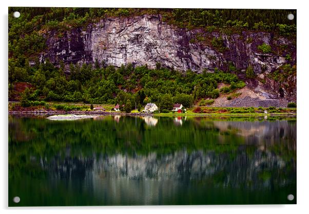 Lovatnet Lake Norway Acrylic by colin ashworth