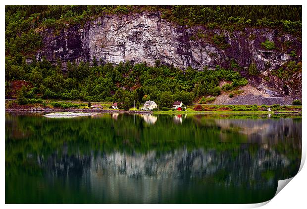Lovatnet Lake Norway Print by colin ashworth