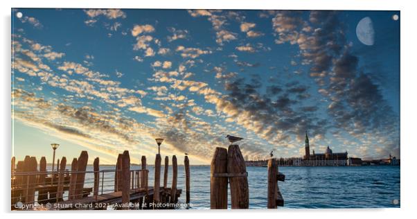 Venice bay at sunset   Acrylic by Stuart Chard