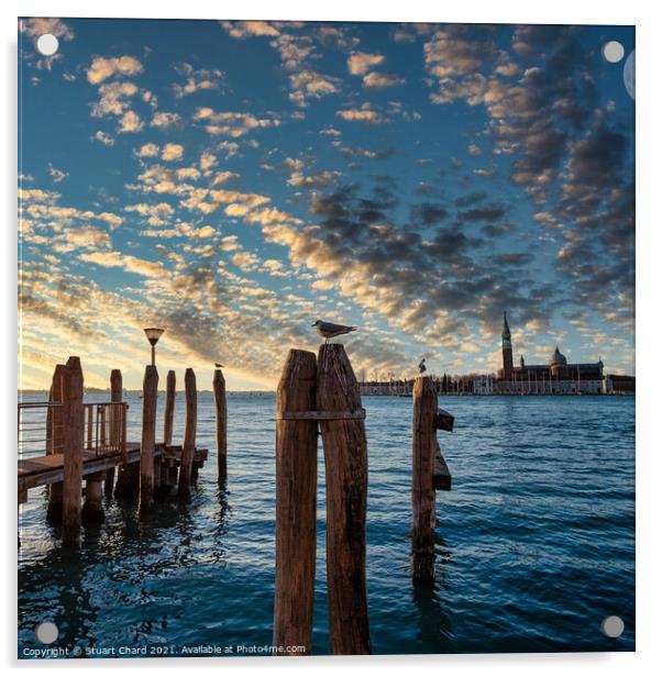 Venice bay at sunset   Acrylic by Stuart Chard