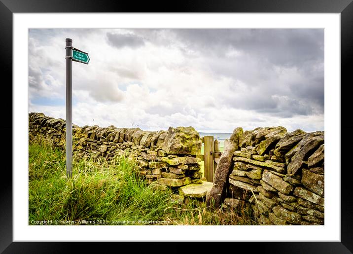 A Derbyshire Countryside Path Framed Mounted Print by Martyn Williams