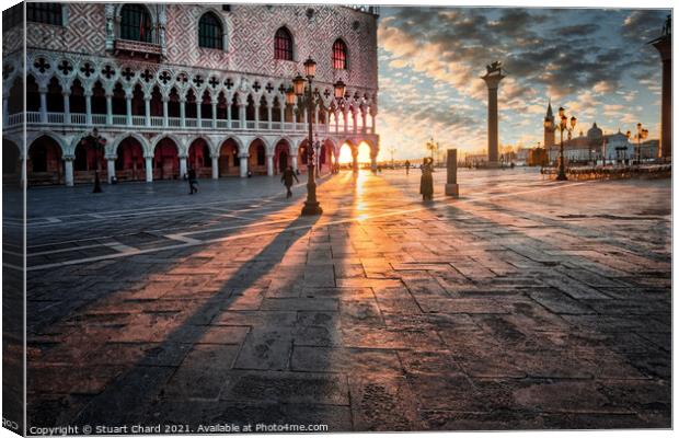 St Marks Square Venice at sunrise Canvas Print by Travel and Pixels 