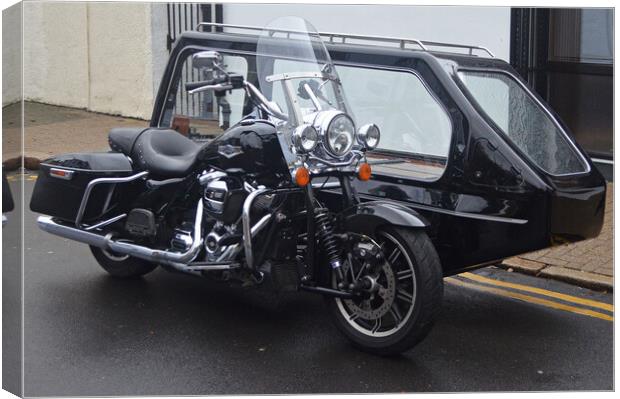 Motorcycle hearse Canvas Print by Allan Durward Photography