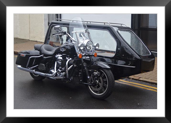 Motorcycle hearse Framed Mounted Print by Allan Durward Photography