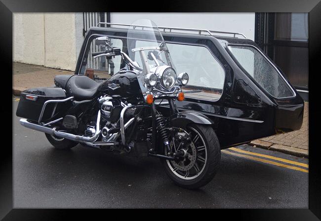 Motorcycle hearse Framed Print by Allan Durward Photography