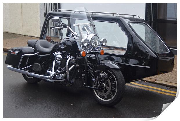 Motorcycle hearse Print by Allan Durward Photography