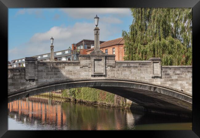 The River Wensum and Whitefriars Bridge in Norwich Framed Print by Kevin Snelling