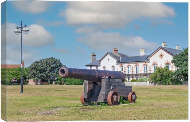 The Historic Southwold Cannon Canvas Print by Kevin Snelling