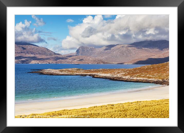 Luskentyre Beach - Isle of Harris, Scotland Framed Mounted Print by Daniel Nicholson