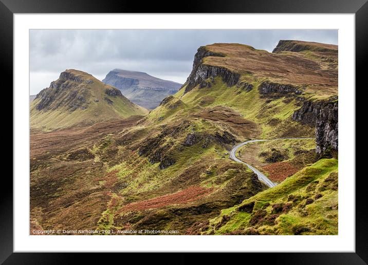 Quiraing Peninsula, - Isle of Skye, Scottish Hebrides Framed Mounted Print by Daniel Nicholson