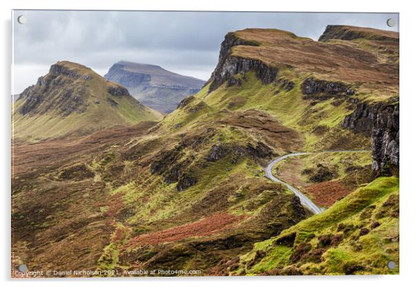 Quiraing Peninsula, - Isle of Skye, Scottish Hebrides Acrylic by Daniel Nicholson