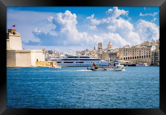 Valletta Grand Harbour Framed Print by Christopher Kelly