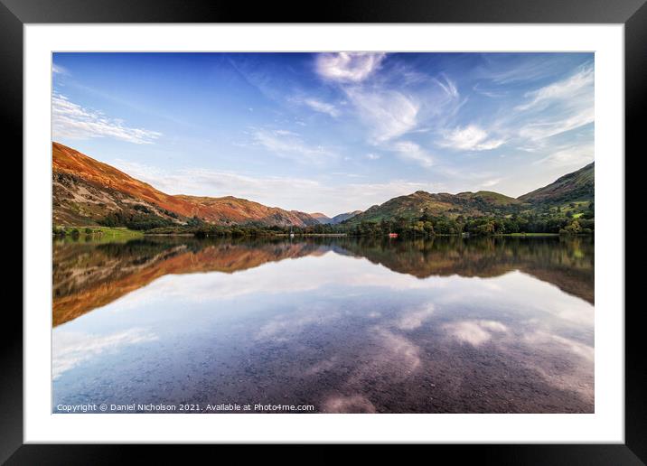 Peaceful Scene over Ullswater - Lake District, England Framed Mounted Print by Daniel Nicholson