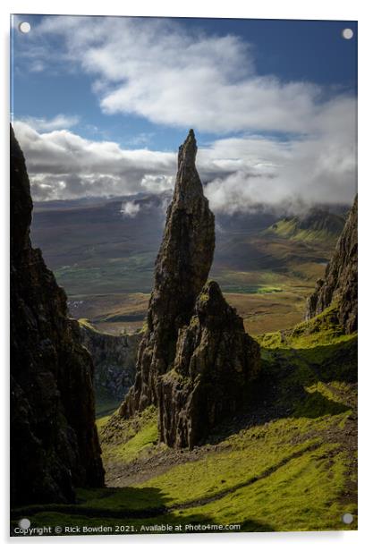 The Needle Isle of Skye Acrylic by Rick Bowden