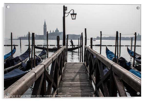 Travel by Gondola in Venice, Italy Acrylic by Daniel Nicholson