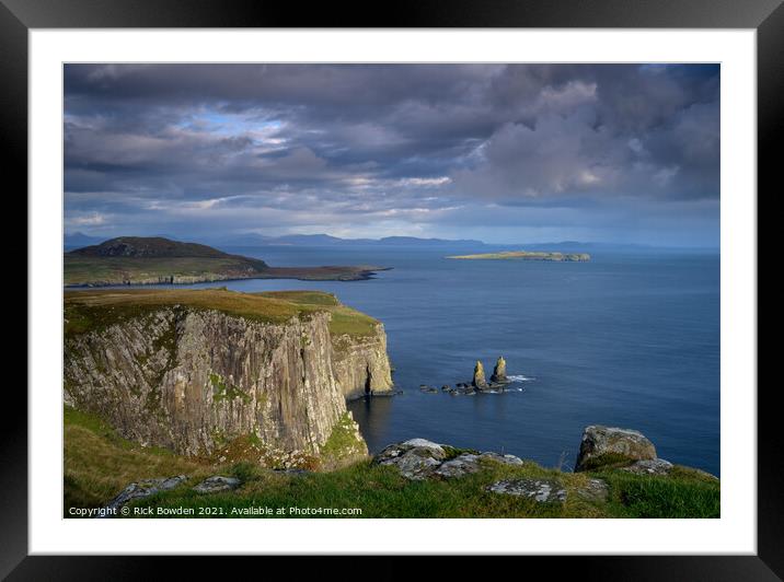 Balmaqueen Cliffs Isle of Skye Framed Mounted Print by Rick Bowden