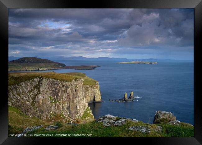 Balmaqueen Cliffs Isle of Skye Framed Print by Rick Bowden