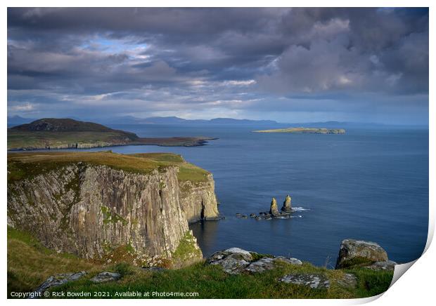 Balmaqueen Cliffs Isle of Skye Print by Rick Bowden