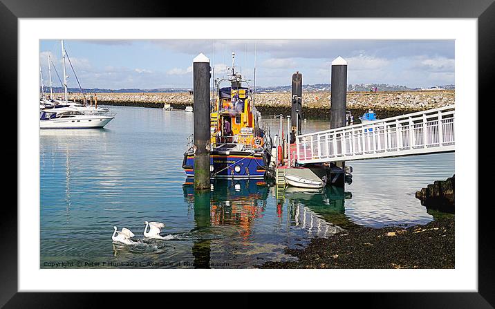 Brixham Torbay Lifeboat Framed Mounted Print by Peter F Hunt