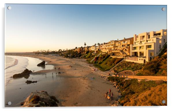 Luxury oceanside homes at Corona del Mar near Newport Beach Acrylic by Steve Heap
