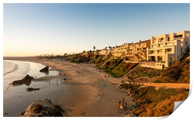 Luxury oceanside homes at Corona del Mar near Newport Beach Print by Steve Heap