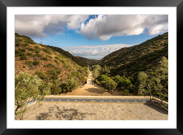 Wrigley memorial and botanic gardens on Catalina Island Framed Mounted Print by Steve Heap