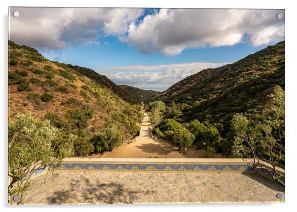 Wrigley memorial and botanic gardens on Catalina Island Acrylic by Steve Heap