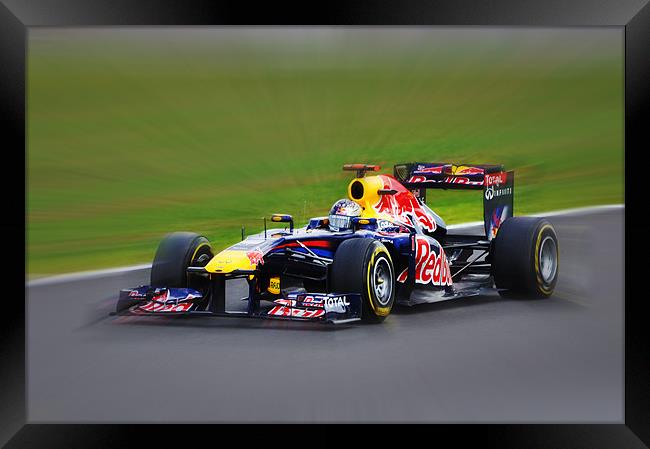 Sebastian Vettel Formula 1 Framed Print by Gareth Harding