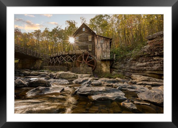 Babcock grist mill in West Virginia Framed Mounted Print by Steve Heap