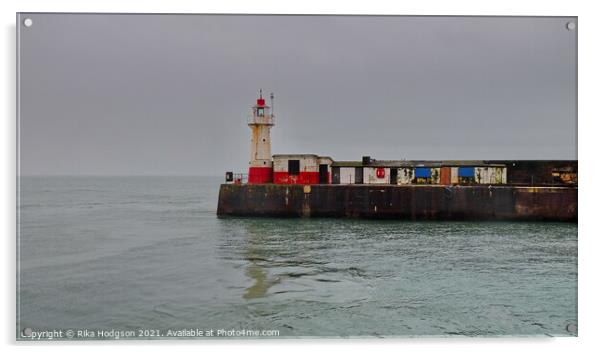 Safe Harbour, Newlyn, Cornwall, England  Acrylic by Rika Hodgson