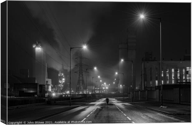 Industrial Black and White  Canvas Print by John Stoves