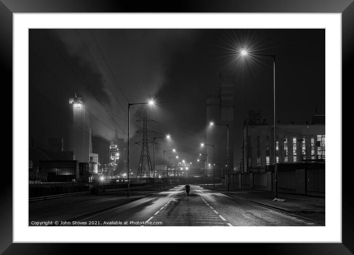 Industrial Black and White  Framed Mounted Print by John Stoves