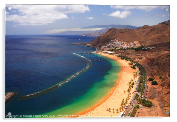 San Andres and Santa Cruz, Tenerife, Canary Islands Acrylic by Geraint Tellem ARPS