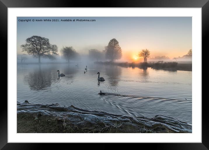 Frosty sunrise Framed Mounted Print by Kevin White