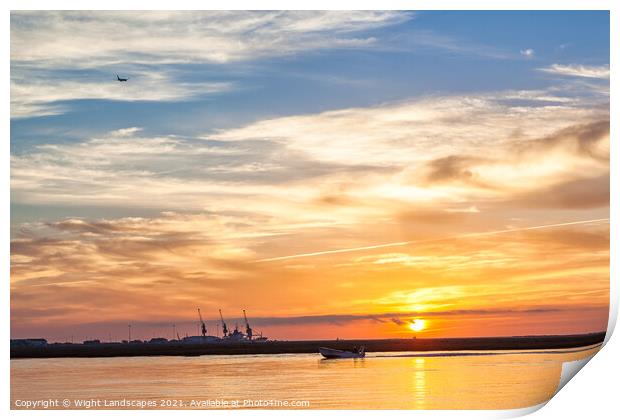Ria Formosa Sunrise Print by Wight Landscapes