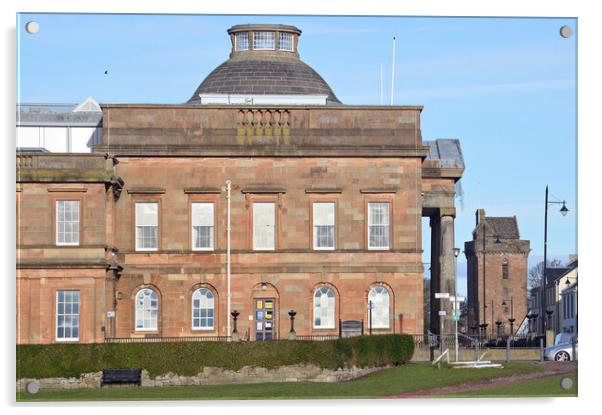 St John`s Tower and Ayr County buildings Acrylic by Allan Durward Photography