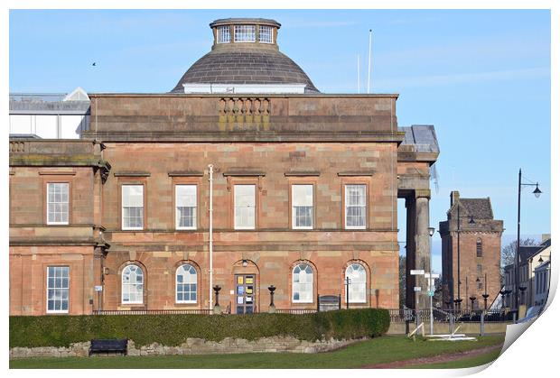 St John`s Tower and Ayr County buildings Print by Allan Durward Photography