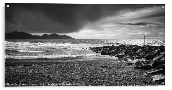 Dinas Dinlle with Yr Eifl Hills Acrylic by Heidi Stewart