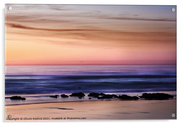 Pacific Ocean at Sunset Acrylic by Chuck Koonce