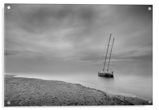 Celestial Dawn Yacht At Lytham  Acrylic by Phil Durkin DPAGB BPE4