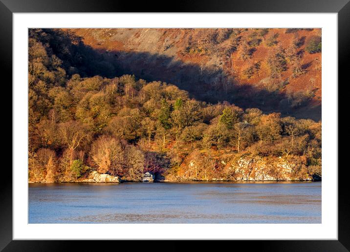 Ullswater boathouse Framed Mounted Print by Kevin Elias