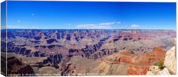 Panoramic view of Grand Canyon, Arizona, USA.  Canvas Print by PhotOvation-Akshay Thaker