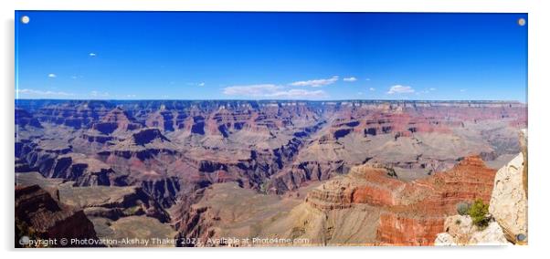 Panoramic view of Grand Canyon, Arizona, USA.  Acrylic by PhotOvation-Akshay Thaker