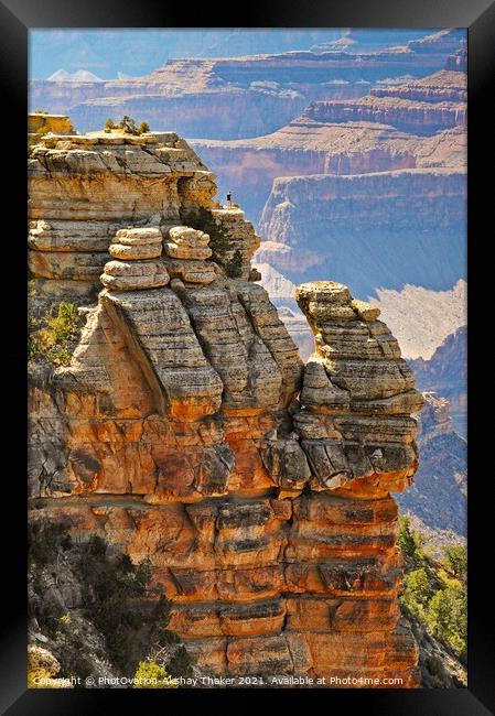 Amazing and spectacular landscapes of Grand Canyon formations, Arizona, USA Framed Print by PhotOvation-Akshay Thaker