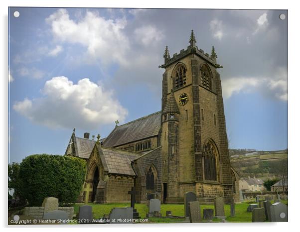 St Thomas, parish church, Sutton-in-Craven Acrylic by Heather Sheldrick