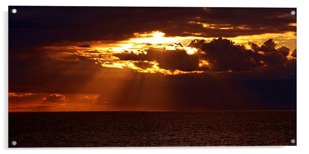 Aberafon sunset Acrylic by Sean Wareing