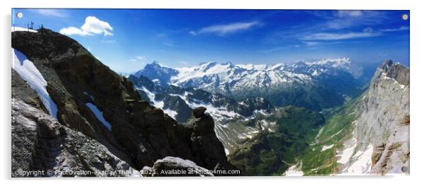 Valley view at Mount Titlis located in Central Switzerland Acrylic by PhotOvation-Akshay Thaker