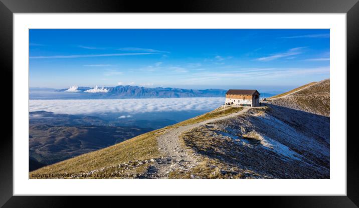 Mountain Hut in Gran Sasso, Italy Framed Mounted Print by Keith Douglas