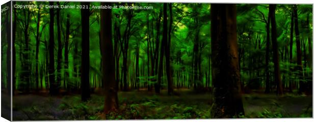 Dare you enter the Dark Green Forest (Digital Art) Canvas Print by Derek Daniel