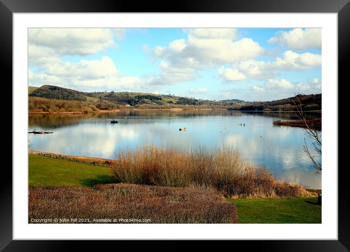 Carsington Water in Derbyshire Framed Mounted Print by john hill